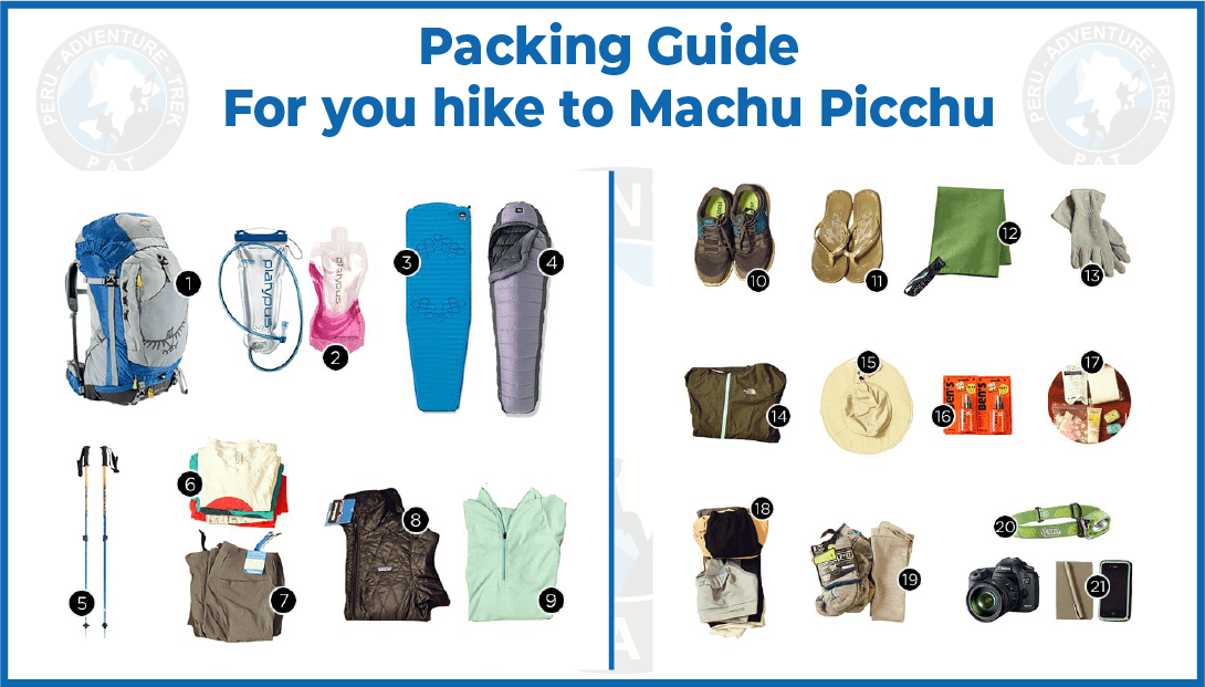 Packing Guide-Salkantay Trek to Machu Piccu