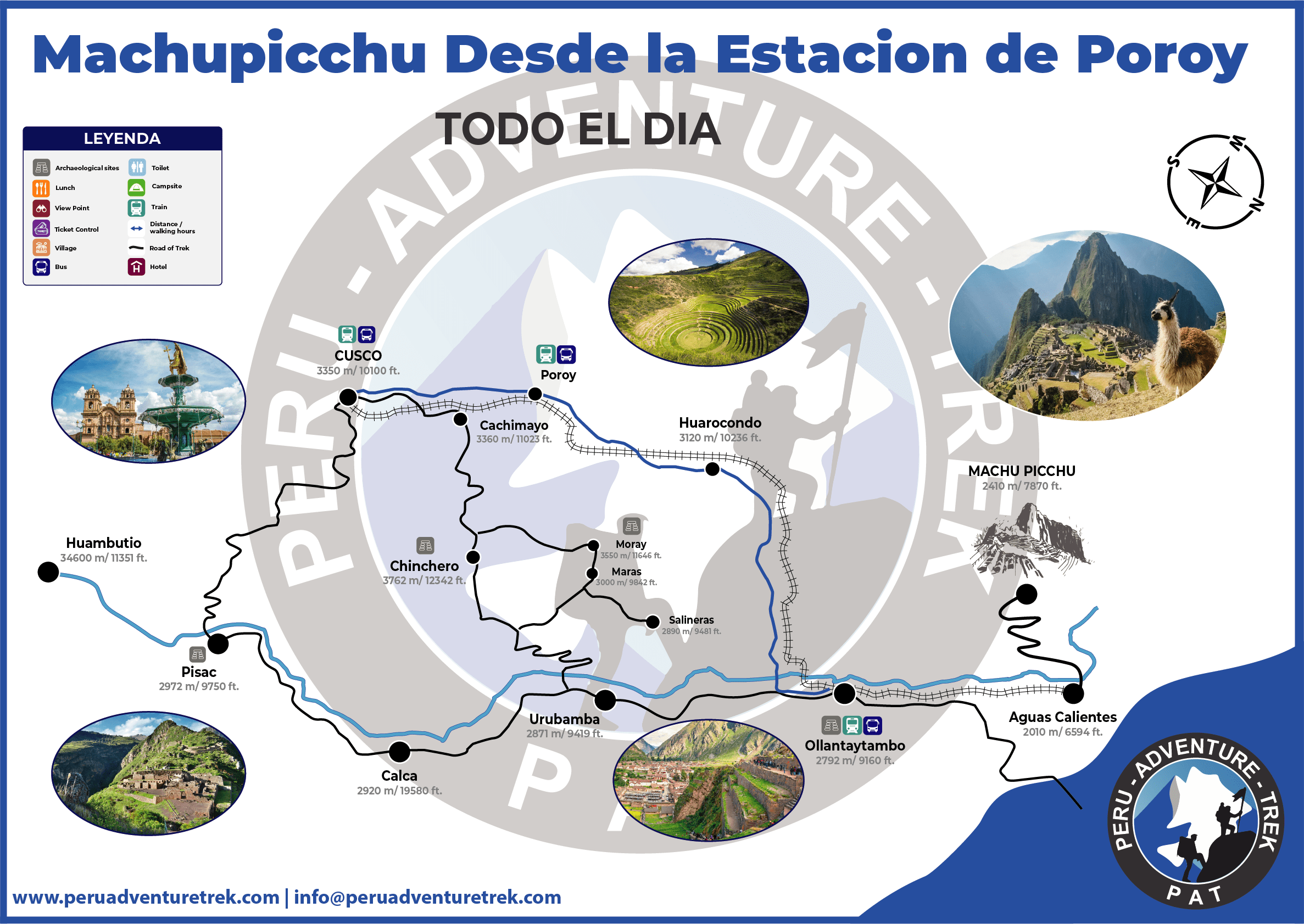  Machu Picchu Full day Desde la estacion de Tren Poroy - Mapa 